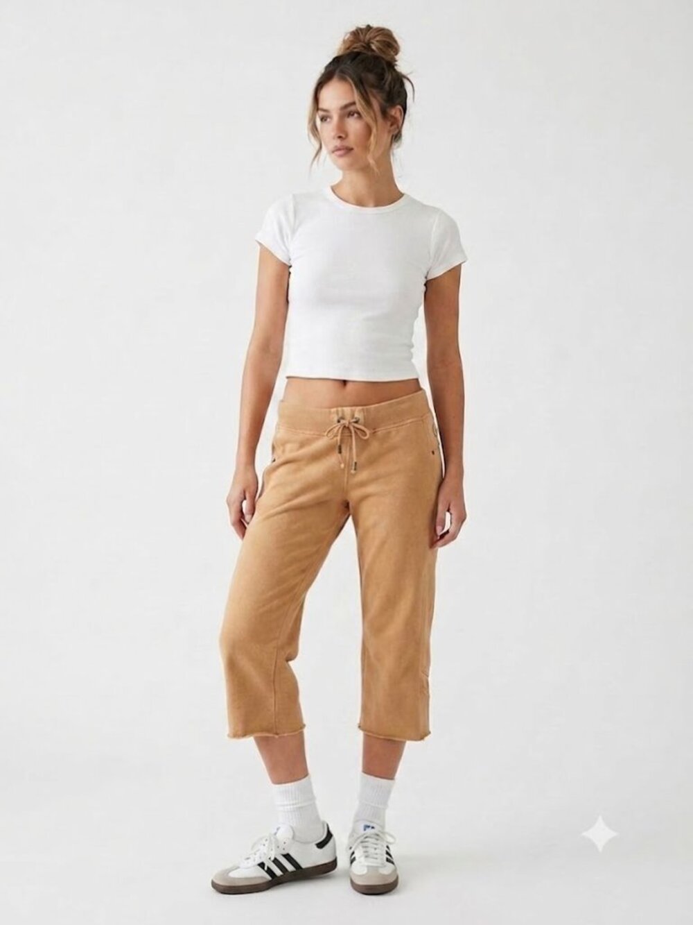 Sanctuary Vintage Cropped Sweatpants Low Rise Lounge Capri Shorts Small